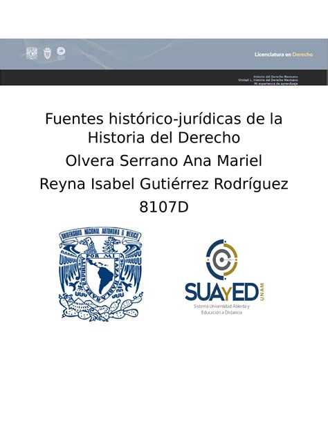 Olveraa a1u1 hdm2 actividad 2 unidad 1 Fuentes histórico jurídicas