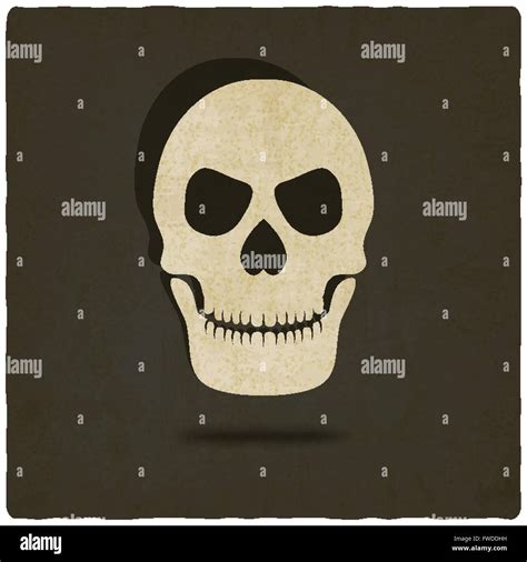 Old Background With Skull Vector Illustration Stock Vector Image And Art Alamy