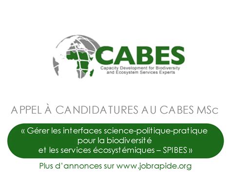 Avis d appel à candidatures pour des Bourses de Master en Gestion de l