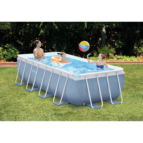 Intex Rectangular Prism Frame Pool Set M X M X M Pool Spa