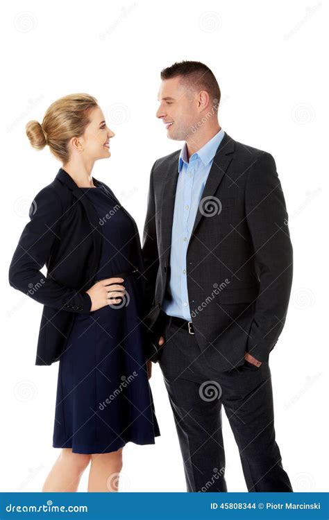 Couple Talking About Their Corporation Stock Photo Image Of People