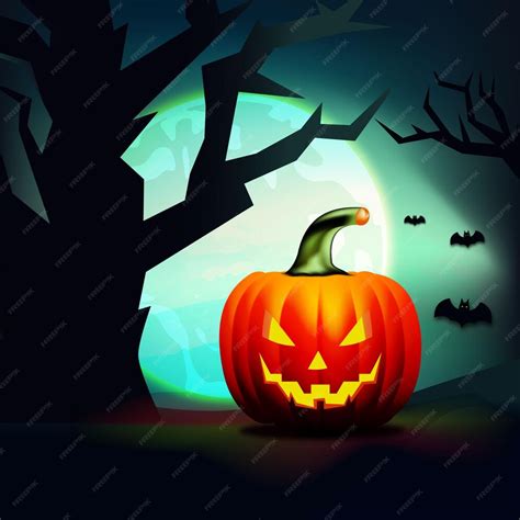 Premium Vector Halloween Pumpkins And Dark Castle For Background