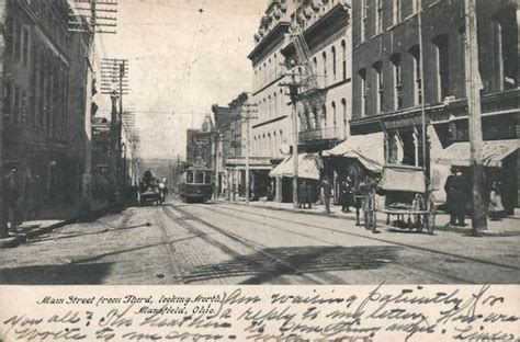 Main Street Mansfield Oh Postcard