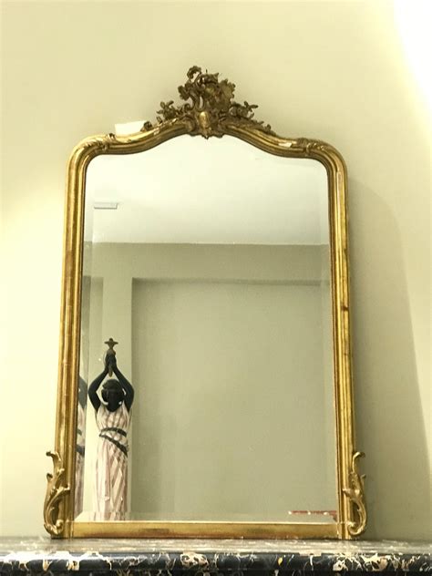 Beau Miroir Dor De Style Louis Xv Rocaille Datant De La Fin Du Xix Me