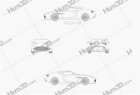 Aston Martin Vanquish Zagato Blueprint Dmodels