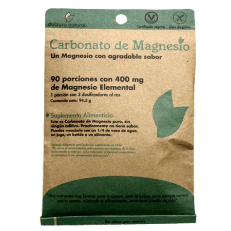 Carbonato De Magnesio En Polvo 125grs Marca Dulzura Natural Tremus