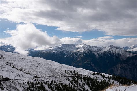 Mountains Rocks Slope Snow Snowy HD Wallpaper Peakpx