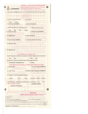 Immigration Form India Pdf - Fill Online, Printable, Fillable, Blank | PDFfiller