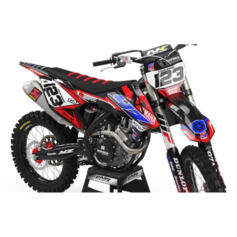 KIT DECO MOTOCROSS Yamaha FACTORY ENERGY Rouge Bleu