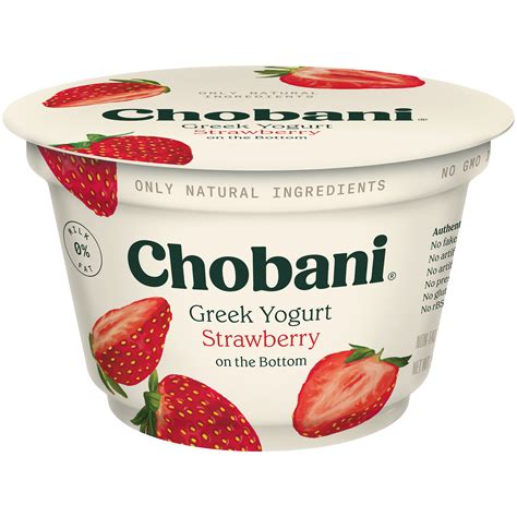 Chobani Yogurt Greek Non Fat Strawberry 6 Oz 170 G