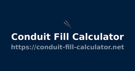 Conduit Fill Calculator