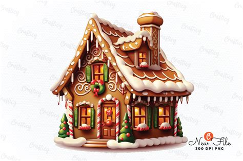 Christmas Gingerbread House Clipart Set Graphic By Crafticy · Creative Fabrica