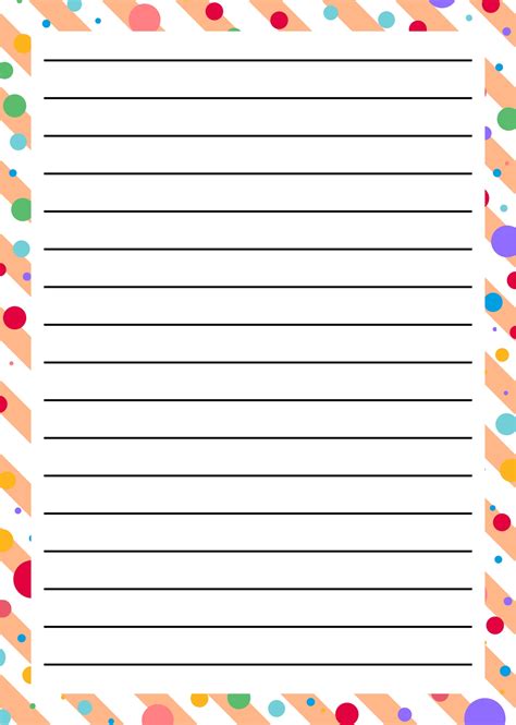 Lined Paper With Border For 3rd Grade