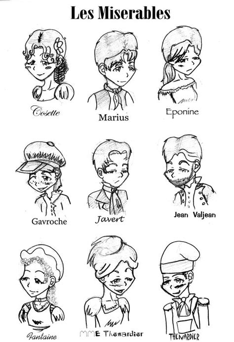 les Miserables characters by 0Indiantiger0 on DeviantArt