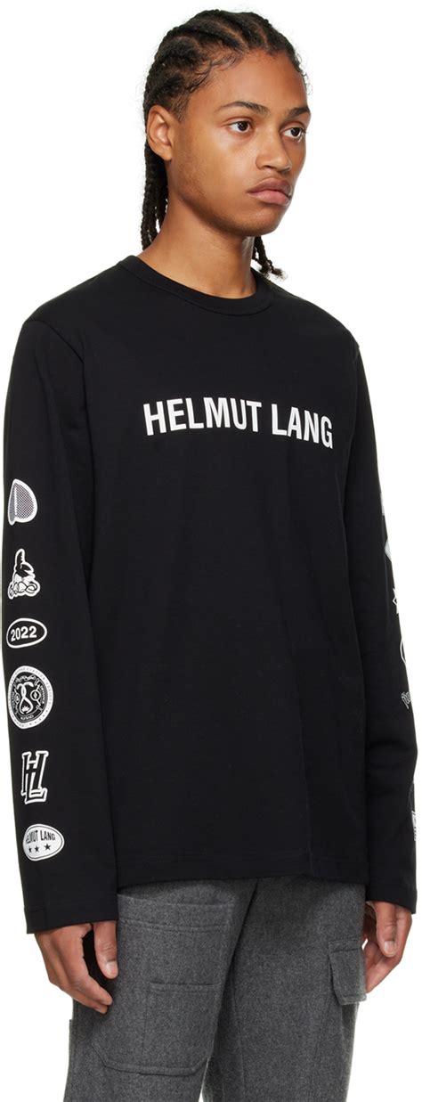 Helmut Lang Black Societas Long Sleeve T Shirt Helmut Lang