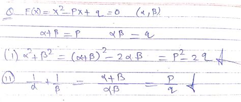 If Alpha And Beta Are The Zeroes Of The Polynomialf X X 2 Px Q Find