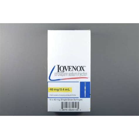 Lovenox Anticoagulant Enoxaparin Sodium 40 Mg 04 Ml Injection