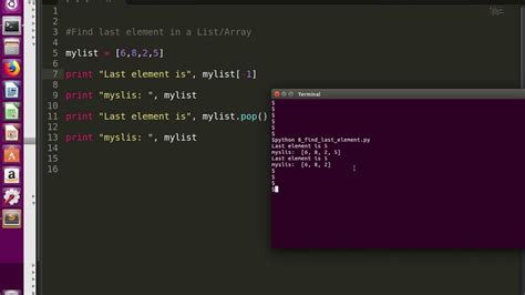 Python How To Find Last Element In A List Or Array Youtube