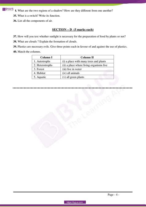 Cbse Sample Paper Class 6 Science Set 3 Download Pdf