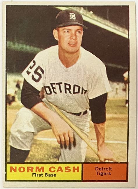 Norm Cash 1961 Topps Detroit Tigers Baseball Card KBK Sports