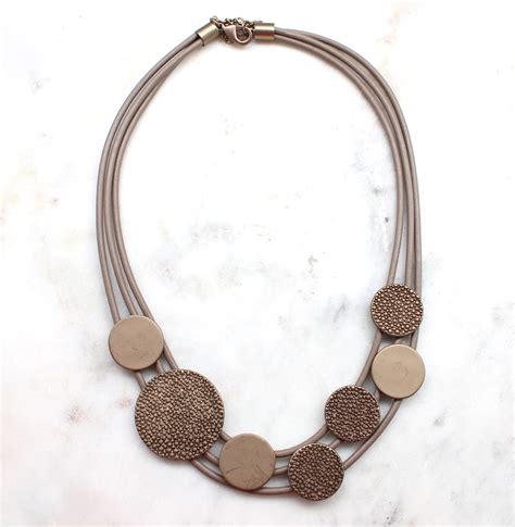 Bronze Button Necklace - Best of Everything | Online Shopping