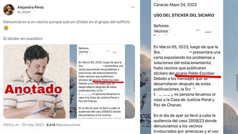 Vecinos Denunciaron A Hombre Que Utiliz Sticker De Pablo Escobar En