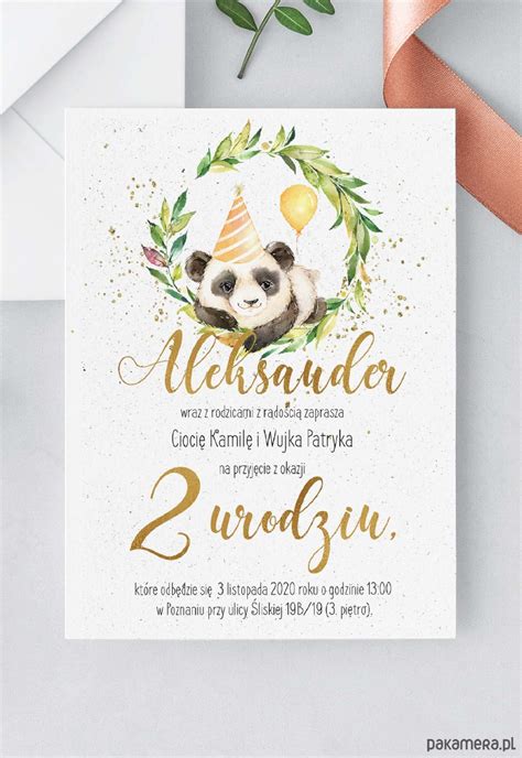 Zaproszenie Na Urodziny Panda Pakamera Pl