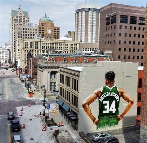 Joe Pompliano On Twitter This Mural Of Giannis In Downtown Milwaukee