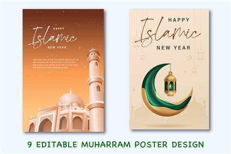 Editable 10 Islamic New Year Poster Graphic By Darwin Vectorian