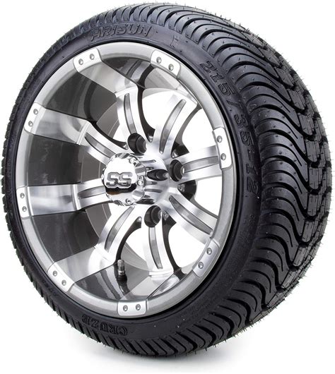 Buy 12 Gunmetal Tempest Golf Cart Wheels And Tires Combo Set Of 4 With All Low Profile Tires