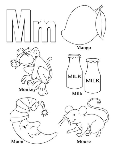 My A To Z Coloring Book Letter M Coloring Page Download Free My A To