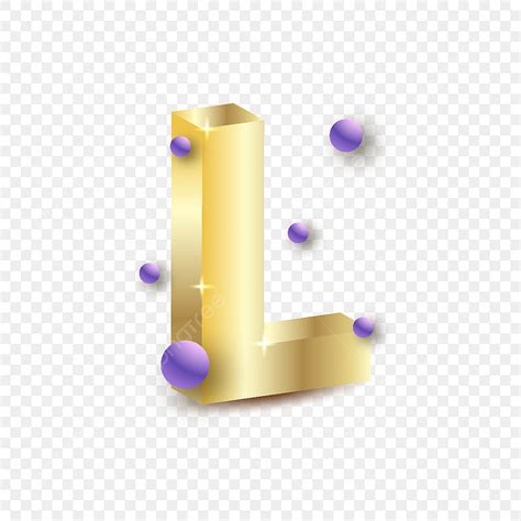 Letter L Vector Design Images Golden 3d Letter L L Shiny Alphabet