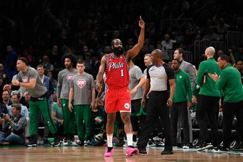 Harden lights up Celtics with 45 as Embiid-less Sixers earn Game 1 stunner