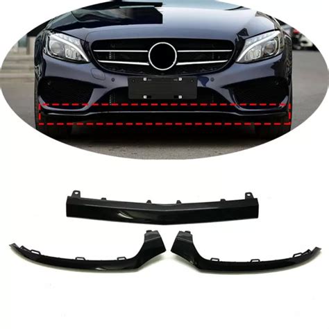 Pour Mercedes Benz W C Class Noir Chrom Spoiler Avant L Vre