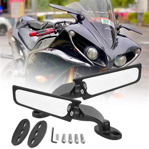 Motorcycle Rearview Mirror Modified Wind Wing Adjustable Rotating For