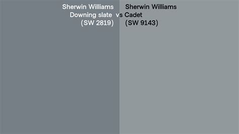 Sherwin Williams Downing Slate Vs Cadet Side By Side Comparison