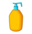 Bottle With Liquid Soap Icon Cartoon Style Vector Image