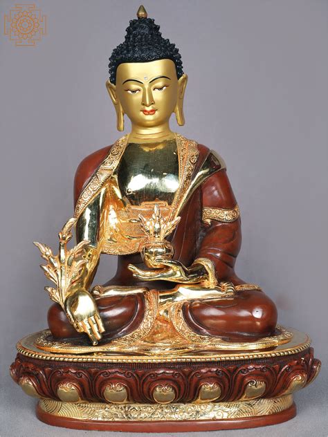 13 Medicine Buddha Copper Statue From Nepal Exotic India Art