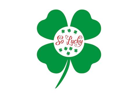 Premium Vector Green Lucky Four Leaf Irish Clover Vector Illustration