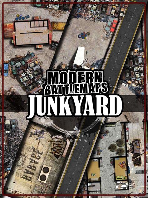 Modern Car Junkyard Battle Map Scrapyard Landfill Battlemap Amatsu