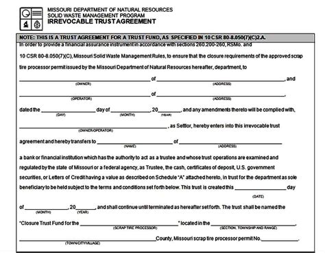 Trust Amendment Template