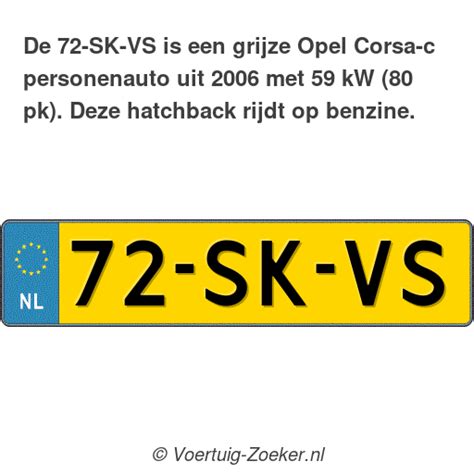 Kenteken Sk Vs Opel Corsa C Auto Skvs Voertuig Zoeker Nl