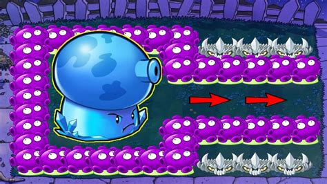 Fume Shroom X Gloom Shroom Vs 999 All Zombies Plants Vs Zombies