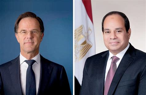 الرئيس السيسي ورئيس وزراء هولندا يبحثان اليوم جهود مصر لوقف إطلاق النار