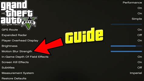 How To Turn Off Motion Blur In GTA 5 Guide YouTube