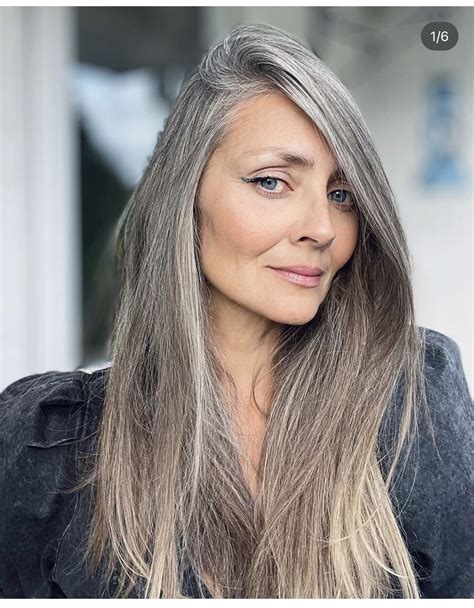 Natural Hair Color Natural Hair Styles Grey Hair Model Long Silver