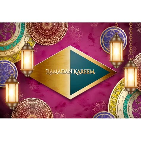 Eid Mubarak Eid Al Adha Backdrop Ramadan Kareem Islamic Mosque Lamp