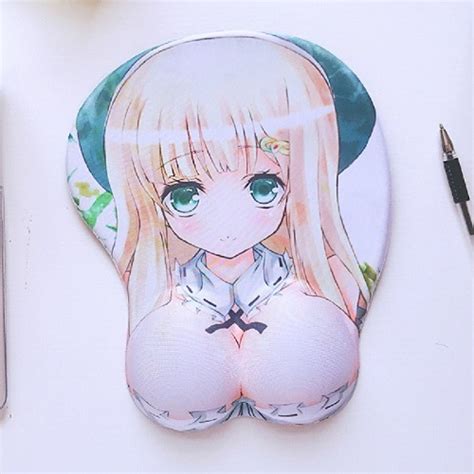 Custom Printed 3d Ergonomic Boobs Mousepad Soft Silica Gel Anime Mouse Pad Wrist Rest Breast