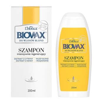 Biovax Szampon Intensywnie Regeneruj Cy Do W Os W Blond Ml