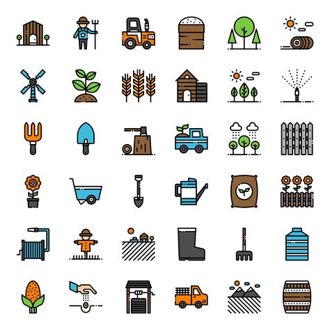 Agriculture Filled Outline Icon Vector Art At Vecteezy